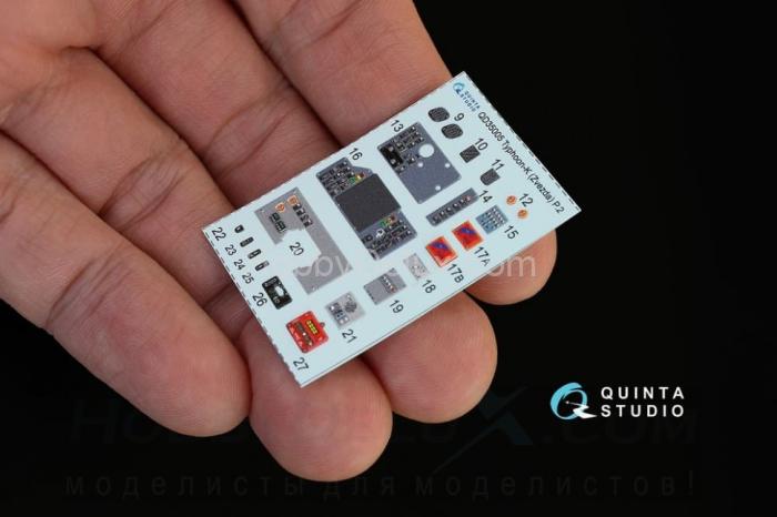 3D Декаль интерьера кабины для Тайфун-К для модели Звезда QD35005