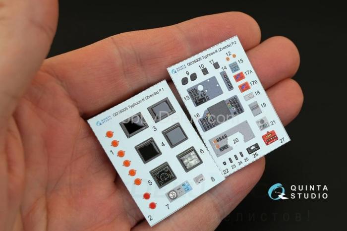 3D Декаль интерьера кабины для Тайфун-К для модели Звезда QD35005