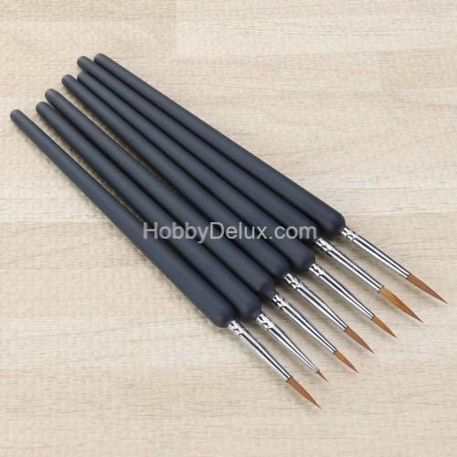 Набор профессиональных элитных кистей (волк), 6 шт. (№ 000, 00, 0, 1, 2, 3)