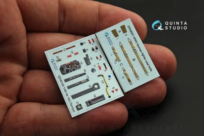 3D Декаль интерьера кабины He-162 для модели Tamiya QD48106