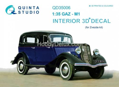 3D Декаль интерьера кабины для ГАЗ-М1 для модели Звезда