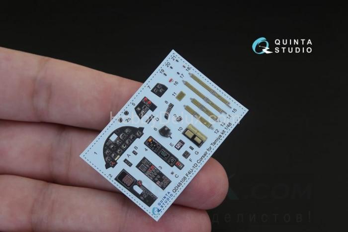 3D Декаль интерьера кабины F4U-1D для модели Tamiya QD48108