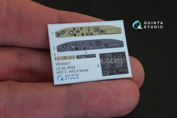 3D Декаль интерьера кабины для KFZ 1-4 для модели ICM QD35007