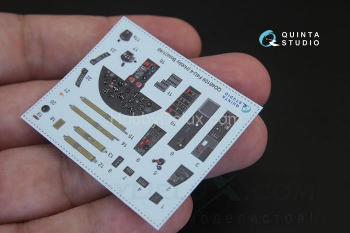 3D Декаль интерьера кабины F4U-4 для модели HobbyBoss QD48109