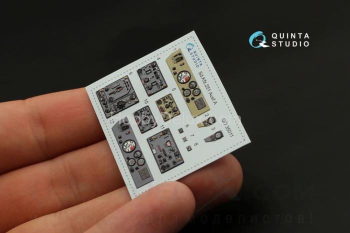 3D Декаль интерьера кабины для KFZ 251 Ausf.A для модели ICM QD35011