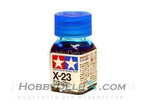 Краска эмалевая Tamiya - X-23 Clear Blue 80023