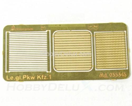 Набор фототравления на модель немецкого штабного автомобиля Le.gl.Pkw Kfz.1