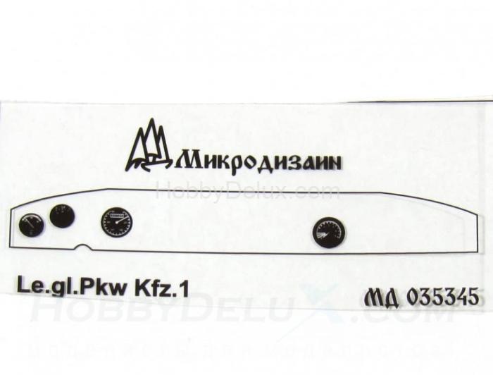 Набор фототравления на модель немецкого штабного автомобиля Le.gl.Pkw Kfz.1 МД035345