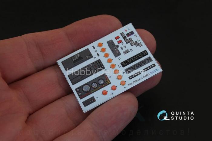 3D Декаль интерьера кабины для семейства КАМАЗ 4350 Мустанг для модели Звезда QD35012