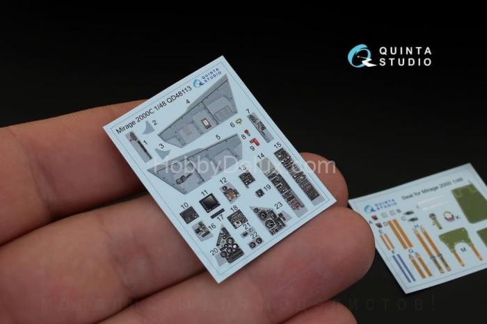 3D Декаль интерьера кабины Mirage 2000C для модели Kinetic QD48113