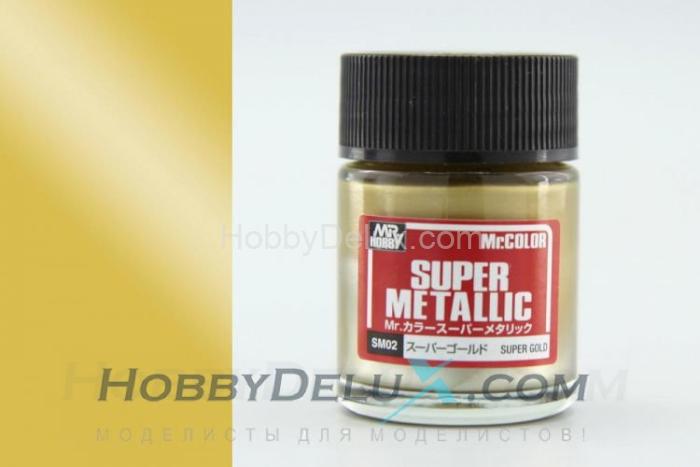 Краска металлик Mr.Color Super metallic - SUPER GOLD SM02