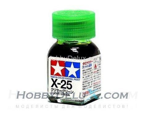 Краска эмалевая Tamiya - X-25 Clear Green