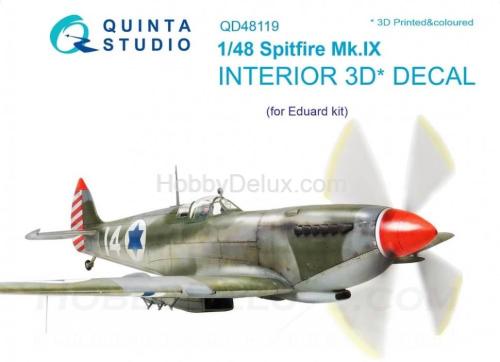 3D Декаль интерьера кабины Spitfire Mk.IX для модели Eduard