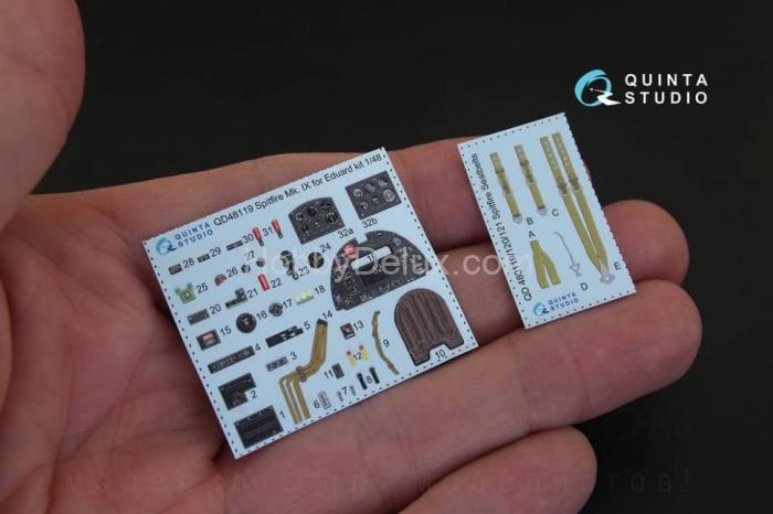3D Декаль интерьера кабины Spitfire Mk.IX для модели Eduard QD48119