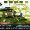Набор красок Life Color -  U.S. OLIVE DRAB CS11