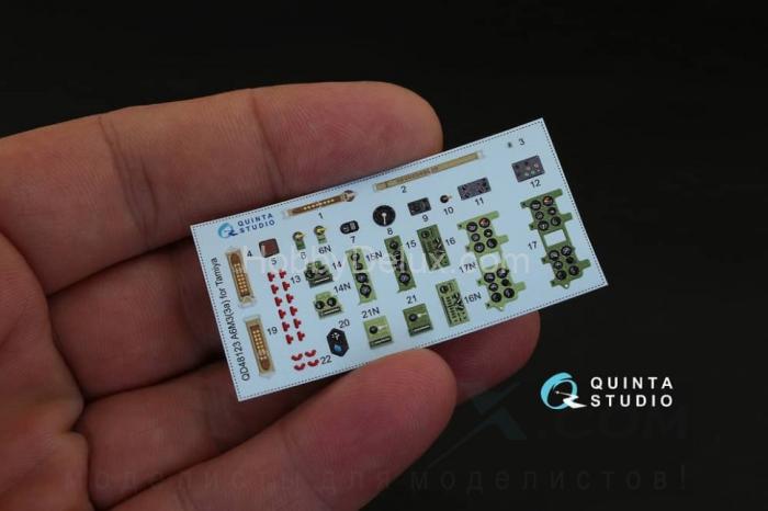 3D Декаль интерьера кабины A6M3 для модели Tamiya QD48123