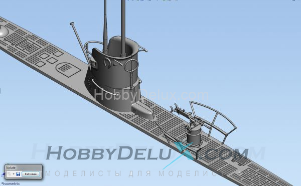 Модель подводной лодки U-Boat Type IIB (1939) ICMS009