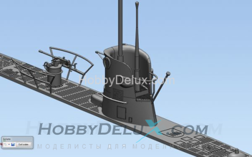 Модель подводной лодки U-Boat Type IIB (1939)