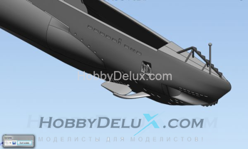 Модель подводной лодки U-Boat Type IIB (1939)