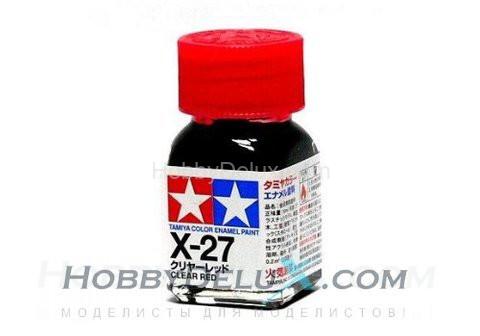 Краска эмалевая Tamiya - X-27 Clear Red 80027