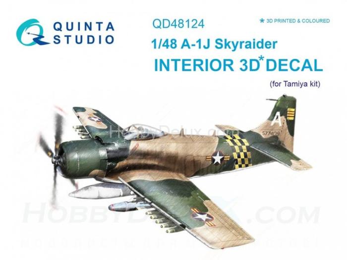 3D Декаль интерьера кабины A-1J для модели Tamiya QD48124