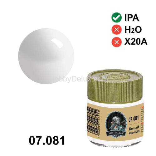 Спиртовая краска - Белый White glossy
