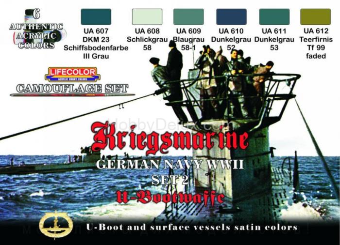 Набор красок Life Color - GERMAN WWII KRIEGSMARINE SET #2 CS12