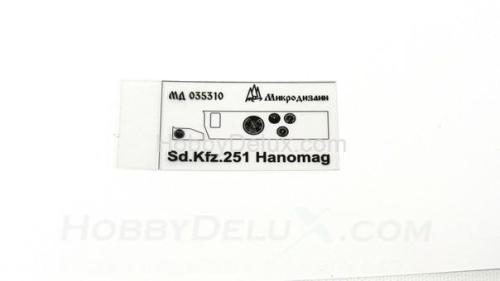 Набор фототравления для Sd.Kfz.251/1 Ausf.A, Hanomag