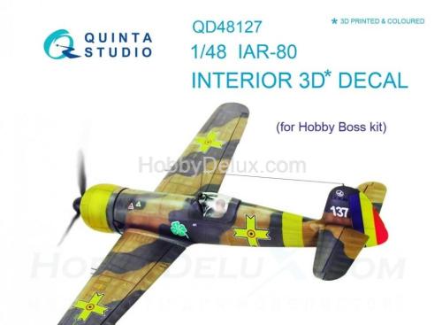 3D Декаль интерьера кабины IAR-80 для модели HobbyBoss
