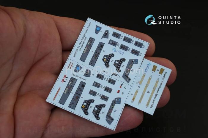 3D Декаль интерьера кабины Fw 190 A-8/A-9 R11 для модели Eduard QD48128