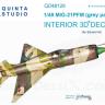 3D Декаль интерьера кабины МиГ-21ПФМ серые панели для модели Eduard QD48129