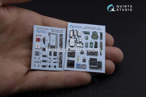 3D Декаль интерьера кабины для семейства КАМАЗ К-4386 Тайфун-ВДВ для модели RPG-model