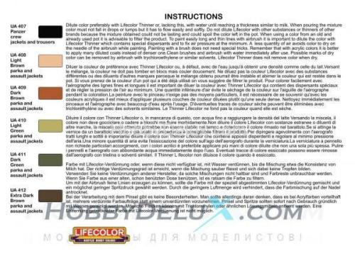 Набор красок Life Color -  GERMAN WWII UNIFORMS SET #2