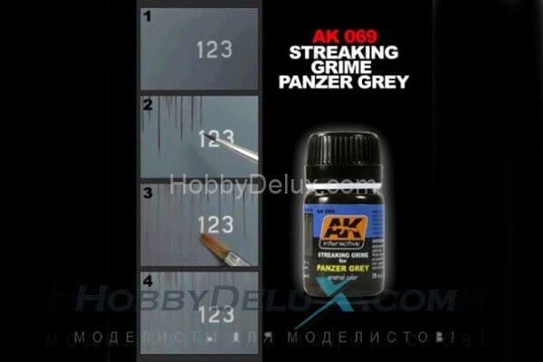 STREAKING GRIME FOR PANZER GREY VEHICLES AK-069