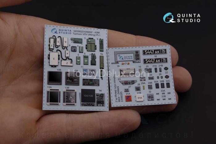 3D Декаль интерьера кабины для семейства К-4386 Тайфун-ВДВ для модели MENG QD35023