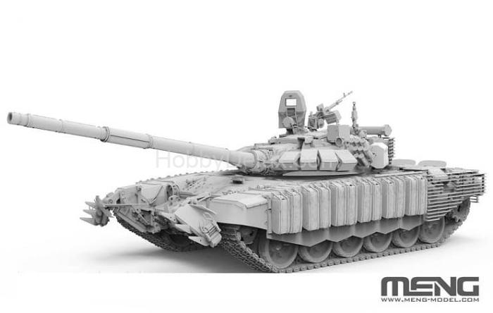 Meng TS-053 Российский основной боевой танк семьдесят второй Б3М с тралом KMT-8 TS-053