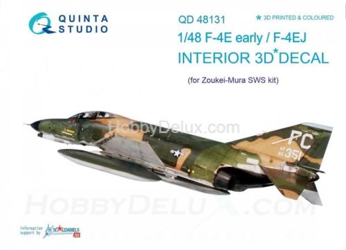 3D Декаль интерьера кабины F-4E ранний/EJ для модели ZM SWS