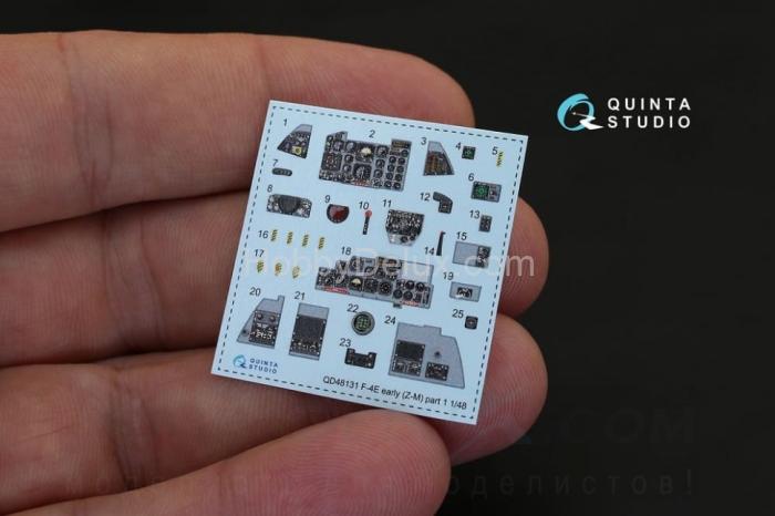 3D Декаль интерьера кабины F-4E ранний/EJ для модели ZM SWS QD48131
