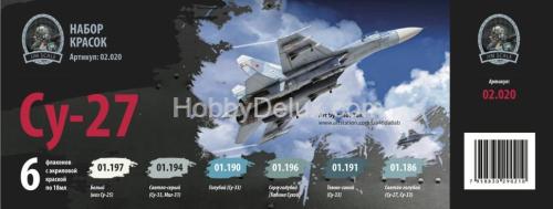 Набор акриловых красок Jim Scale &quot;Су-27, Су-33&quot;