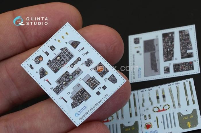 3D Декаль интерьера кабины F-4S для модели ZM SWS QD48132