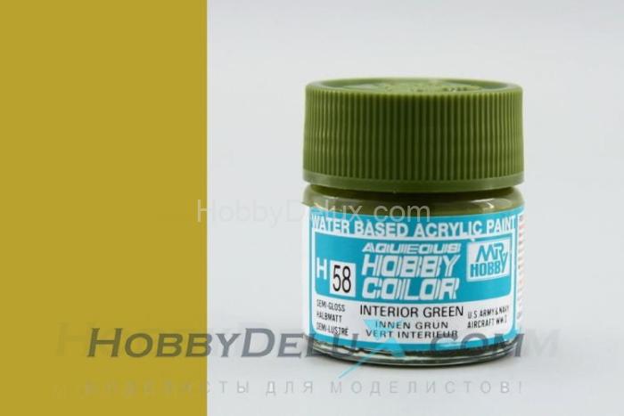 Краска акриловая Hobby Color - H058 Interior Green H58