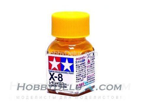 Краска эмалевая Tamiya - X-8 Lemon Yellow