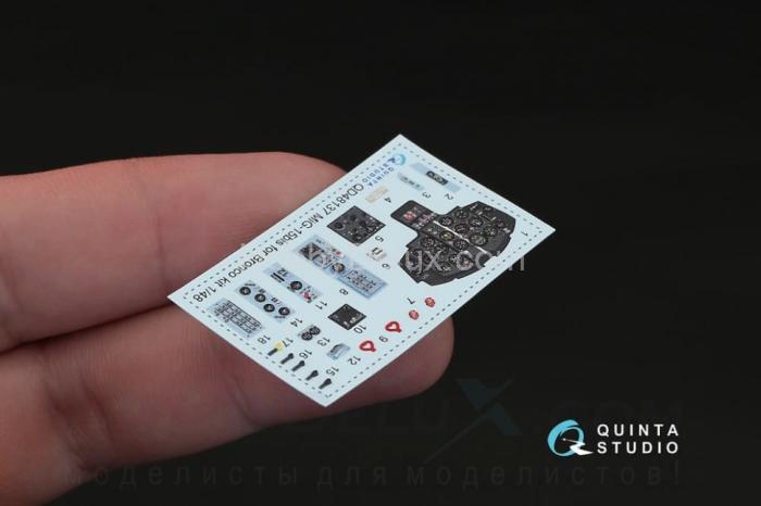 3D Декаль интерьера кабины МиГ-15 бис для модели Bronco QD48137