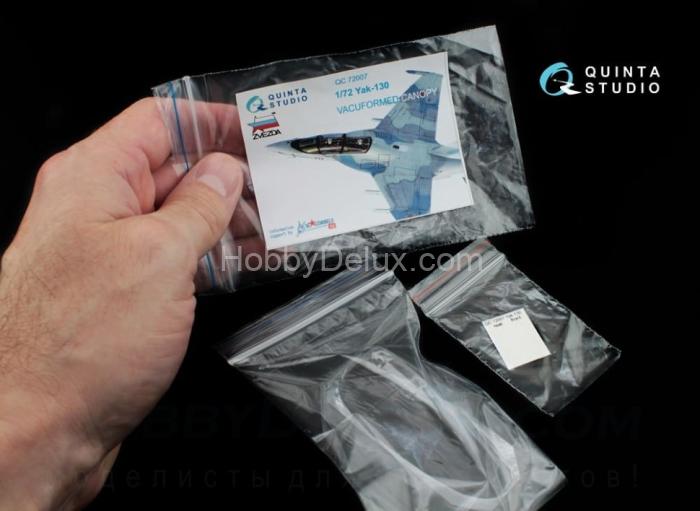Набор остекления для модели Як-130 с дет.шнуром для модели фирмы Звезда QC72007