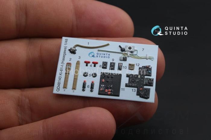 3D Декаль интерьера кабины Ki-61-I для модели Hasegawa QD48140