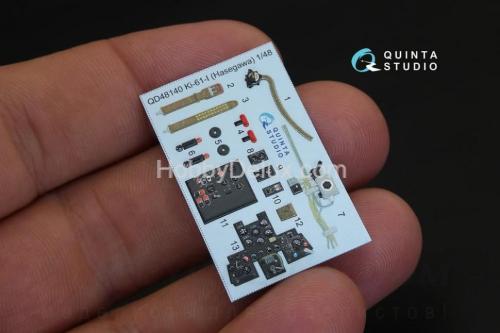 3D Декаль интерьера кабины Ki-61-I для модели Hasegawa