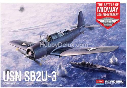 Academy 12350 1/48 Пикирующий бомбардировщик USN SB2U-3 The Battle of Midway 80th Anniversary