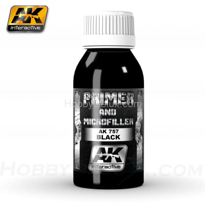 BLACK PRIMER AND MICROFILLER 100 ml AK-757