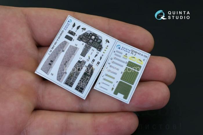 3D Декаль интерьера кабины A-10A для модели HobbyBoss QD48143