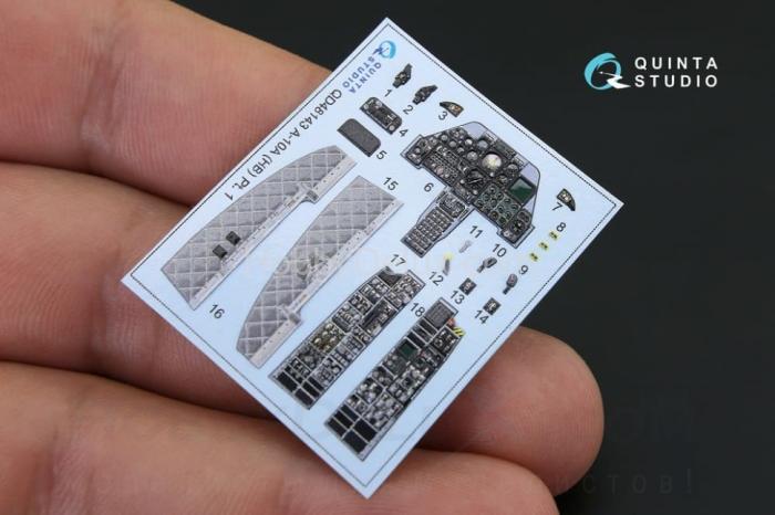3D Декаль интерьера кабины A-10A для модели HobbyBoss QD48143